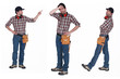 Handyman with ear muffs