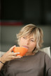 Woman relaxing with coffee
