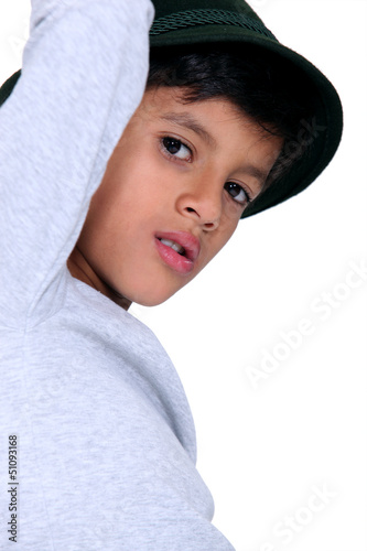 Photo: Child with black hat Child with black hat