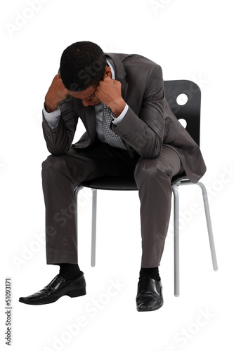 Photo: businessman in depression businessman in depression