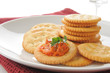 Bruschetta on crackers