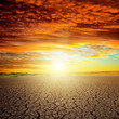 Good Red Sunset Over Drought E...