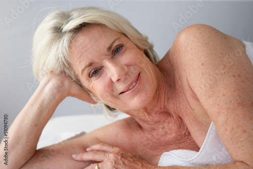 Photo: Retired woman at the spa Retired woman at the spa