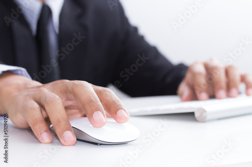 Photo: Businessman working a job Businessman working a job