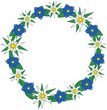 enzian und edelweiss kranz