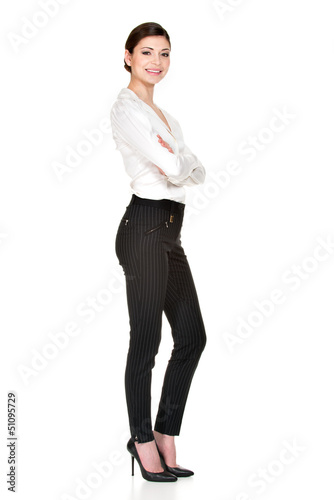 Photo: Full portrait of young beautiful woman Full portrait of young beautiful woman