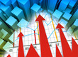 Illustration: Financial business chart and graphs Financial business chart and graphs