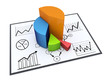 Illustration: Financial business chart and graphs Financial business chart and graphs