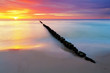 Beach in Poland - Baltic sea at sunrise