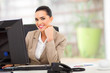 white business woman in office