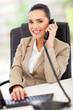 female switchboard operator answering telephone