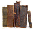 Old books isolated vertical