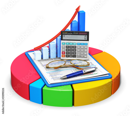 Illustration: Accounting and statistics concept Accounting and statistics concept