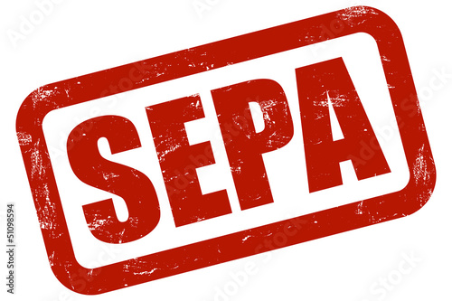 Illustration: Grunge Stempel rot SEPA Grunge Stempel rot SEPA