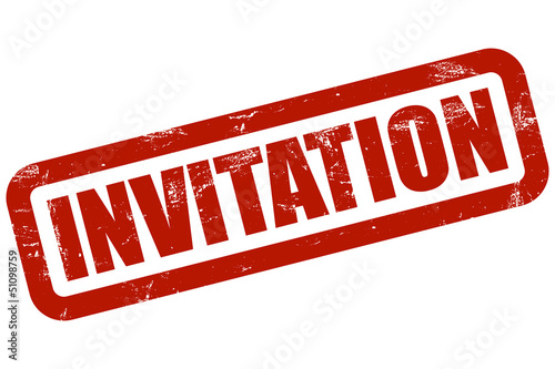 Illustration: Grunge Stempel rot INVITATION Grunge Stempel rot INVITATION