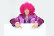 man in disco costume