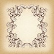 vintage border frame engraving baroque vector