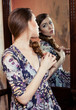 beautiful woman with the mirror