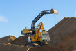 Yellow Excavator at Work