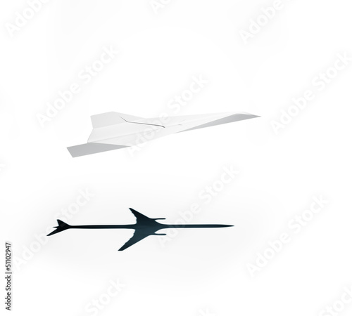 Illustration: Paper airplane with big aspirations Paper airplane with big aspirations