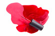 Close up of Spilled colorful nail polish