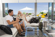 Couple in living room