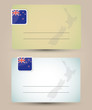 Vektor: business card with flag and map of New Zealand business card with flag and map of New Zealand
