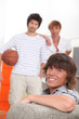 Photo: young men in their apartment young men in their apartment
