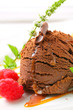 Chocolate ice cream with caramel