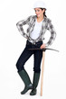 craftswoman posing