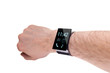 Photo: arm with a modern Internet Smartwatch, isolated on white arm with a modern Internet Smartwatch, isolated on white