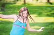 girl having fun outdoor with water