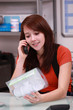 Woman ordering plumbing parts