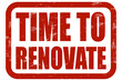 Illustration: Grunge Stempel rot TIME TO RENOVATE Grunge Stempel rot TIME TO RENOVATE