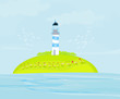 Illustration: Lighthouse on the island Lighthouse on the island