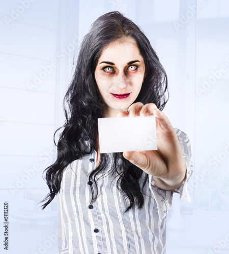Photo: Unfresh business woman killing business cliches Unfresh business woman killing business cliches