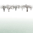 Vector: Winterlandschaft mit Bäumen Winterlandschaft mit Bäumen
