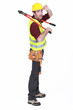 Tradesman giving a salute