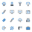 SEO & Internet Marketing Icons - Set 2 | Blue Series