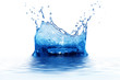 Photo: Fresh clean water splash in blue Fresh clean water splash in blue