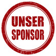Grunge Stempel rot rund UNSER SPONSOR