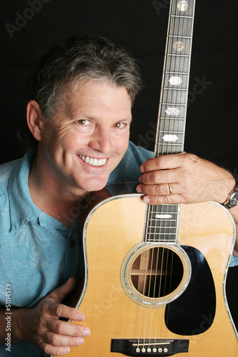 Photo: Portrait of Handsome Guitarist Portrait of Handsome Guitarist