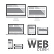 Computer tablet laptop phone logo responsive vector eps10