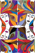 Vektor: Abstract sketch of woman face. Vector illustration. Abstract sketch of woman face. Vector illustration.
