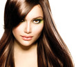 Beautiful Brunette Girl. Healthy Long Brown Hair
