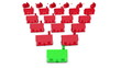 3D house symbol of buying the right house concept