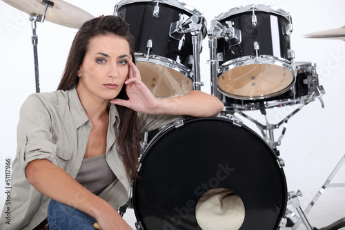 Photo: Sultry female drummer Sultry female drummer