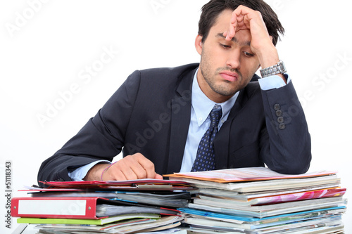Photo: Stressed young professional Stressed young professional