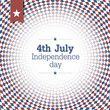 Independence Day. 4th of July. Poster design with blue and red c