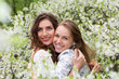 Two pretty smiling women